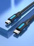Vention COWBF Cable USB 2.0 Mini USB Macho a USB Tipo-C Macho, 1m, Negro, para Carga Rápida
