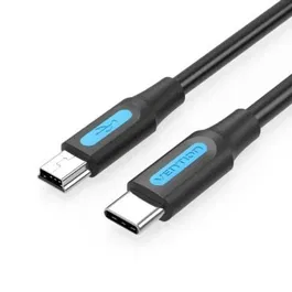 Vention COWBF Cable USB 2.0 Tipo-C a MiniUSB Macho 480Mbps 1m Negro