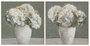 DKD Home Decor Cuadro Lienzo Florero Hortensia (Pack de 2)