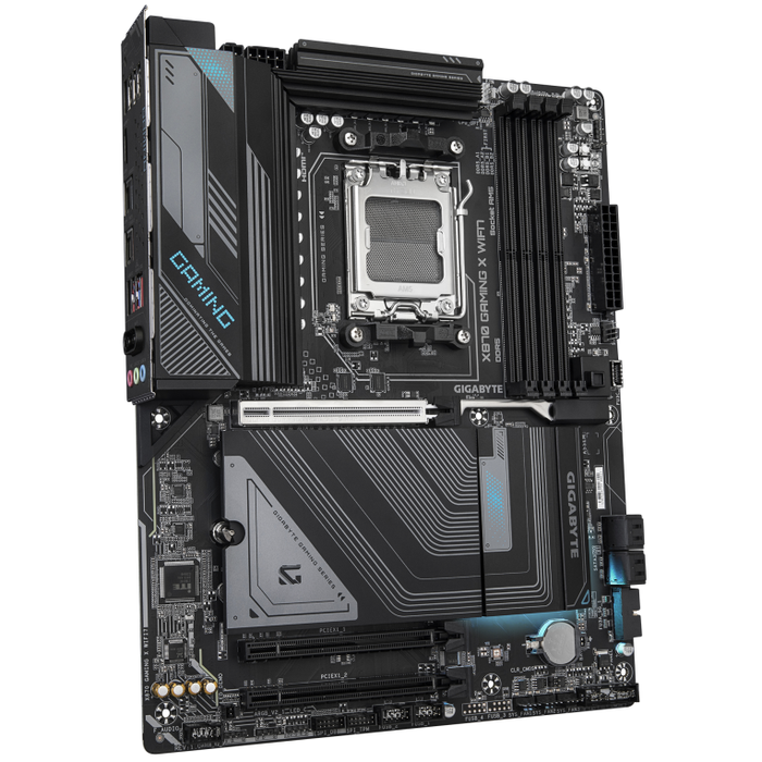 GIGABYTE X870 GAMING X WIFI7 Placa Base ATX - Socket AM5 para AMD Ryzen 9000/8000/7000, 16+2+2 fases VRM, DDR5 hasta 8000MHz (OC), PCIe 5.0, Wi-Fi 7, LAN 2.5GbE, USB4