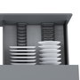 Emuca Portaplatos Orderbox para cajón, 120x470mm, Aluminio y Plástico, Gris antracita