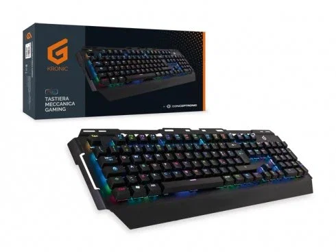 Conceptronic KRONIC Teclado Gaming Mecánico USB QWERTY Italiano Negro