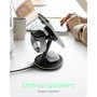 ICY BOX IB-SH102-CH Cargador Magnético 3 en 1 para Apple Watch, iPhone y AirPods, Negro, con Cable USB-C 1 m, 12 W