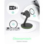 ICY BOX IB-SH102-CH Cargador Magnético 3 en 1 para Apple Watch, iPhone y AirPods, Negro, con Cable USB-C 1 m, 12 W