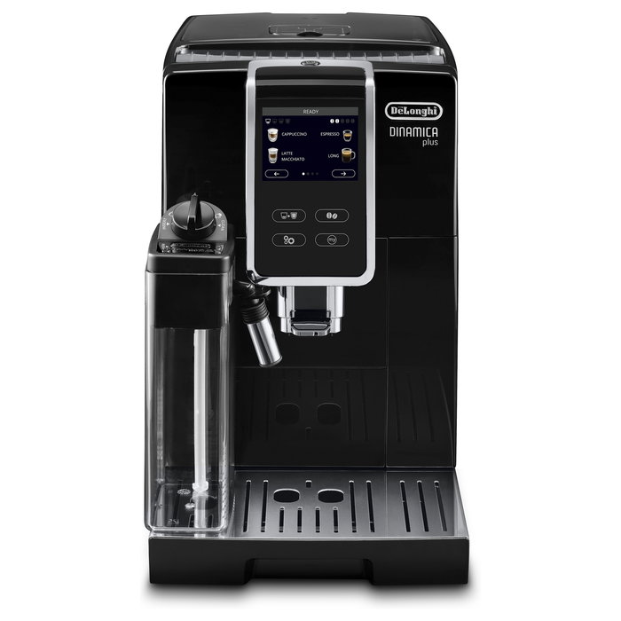 De'Longhi Máquina de Café Automática Dinamica Plus ECAM370.70.B, 19 Bar, Molinillo Integrado, Espumador de Leche, Negro, 1450W