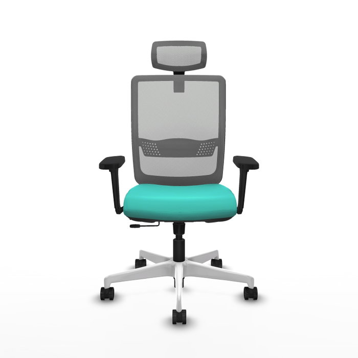 PIQUERAS Y CRESPO Silla de oficina Haches Turquesa y Gris