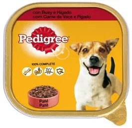 Mars Pedigree Receta Gourmet de Buey e Higado, Comida Húmeda para Perro en Salsa con Trozos, Caja 20 Tarrinas de 300 g