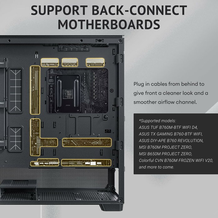 Antec FLUX SE Midi Tower Negro y Madera