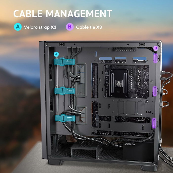 Antec FLUX SE Midi Tower Negro y Madera