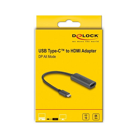 DeLOCK Adaptador USB Type-C a HDMI 8K con HDR Aluminio