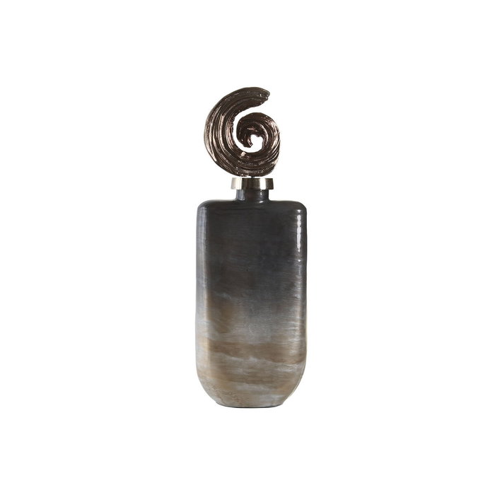 DKD Home Decor Jarrón de Cristal y Aluminio Multicolor ESRAL
