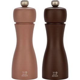 Peugeot Tahiti Set de Molinillos de Sal y Pimienta, 15 cm, Marrón