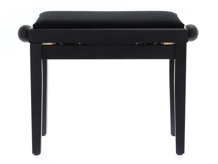 QUIKLOK Banqueta Piano Terciopelo Negro Mate