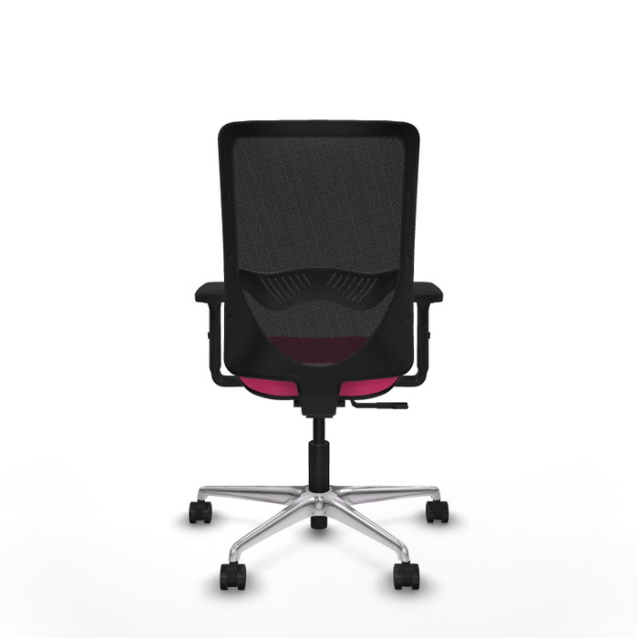 PIQUERAS Y CRESPO Silla de oficina Zulema con mecanismo Sincro, Rosa y Negro