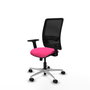 PIQUERAS Y CRESPO Silla de oficina Zulema con mecanismo Sincro, Rosa y Negro
