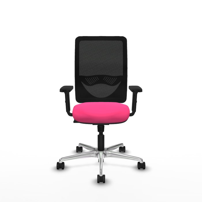 PIQUERAS Y CRESPO Silla de oficina Zulema con mecanismo Sincro, Rosa y Negro