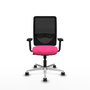 PIQUERAS Y CRESPO Silla de oficina Zulema con mecanismo Sincro, Rosa y Negro