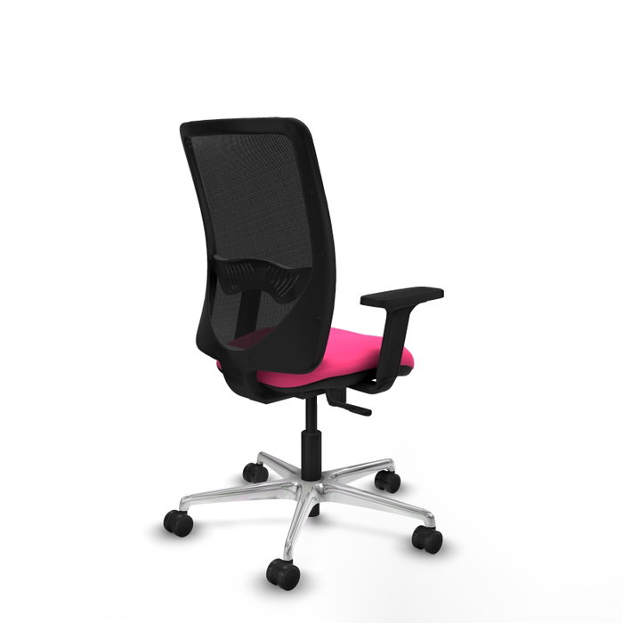 PIQUERAS Y CRESPO Silla de oficina Zulema con mecanismo Sincro, Rosa y Negro