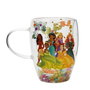 WIDDOP & CO Taza cristal flores secas Princesas Disney Ariel Jasmine Belle Merida