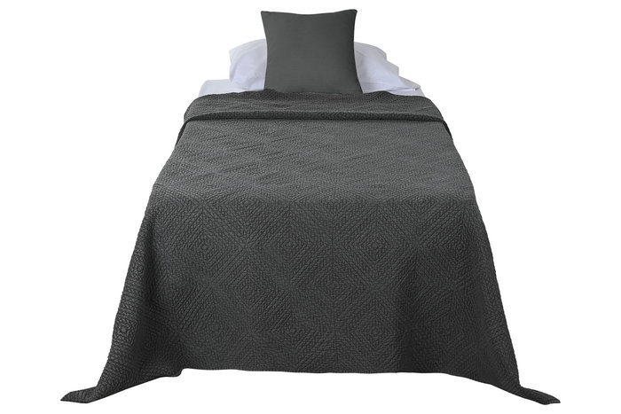 DKD Home Decor Colcha Linen collection 1c24 Gris Claro 260 x 180 cm (2 Unidades)