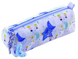 Miquelrius MR19266 Portatodo Redondo Reciclado RPET, Estuche Escolar con Doble Cremallera, 205x60x75mm