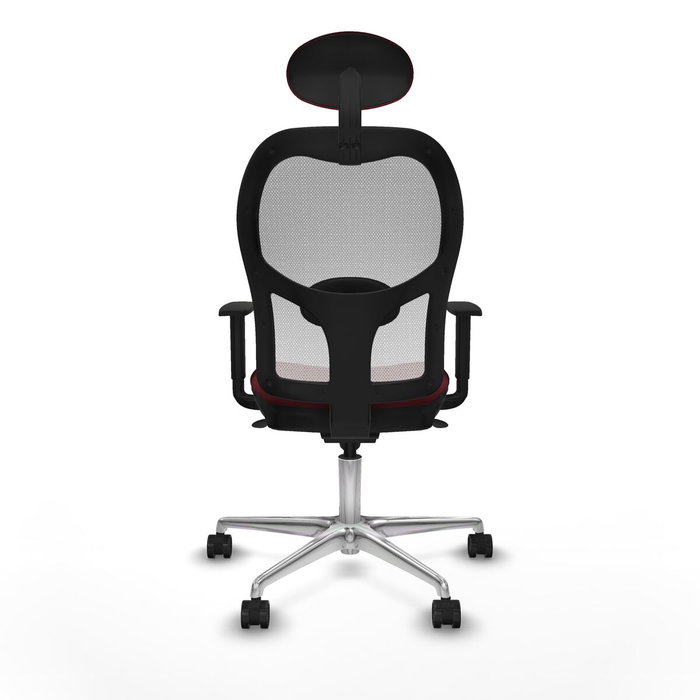 PIQUERAS Y CRESPO Silla de oficina Jorquera con mecanismo Sincro, Granate y Blanco PIQUERAS Y CRESPO Silla de oficina Jorquera con mecanismo Sincro, Granate y Blanco