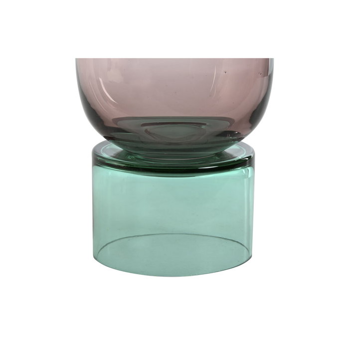 DKD Home Decor Jarrón de Cristal Bicolor 15x15x32 cm DKD Home Decor Jarrón de Cristal Bicolor 15x15x32 cm