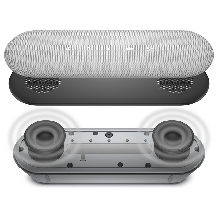 DELL SP3022 Pro Speakerphone de sobremesa con micrófono omnidireccional, USB Tipo-C, 80 dB SNR, para videoconferencias