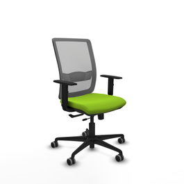 PIQUERAS Y CRESPO Silla de oficina Haches con mecanismo Sincro/Traslack, Pistacho y Gris