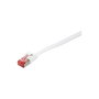 LogiLink Cable de parcheo plano RJ45 U/FTP Cat6A 15,0m blanco