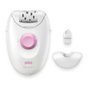 Braun Silk-épil 1 1-010 Depiladora con Cable, 20 Pinzas, Rosa/Blanco