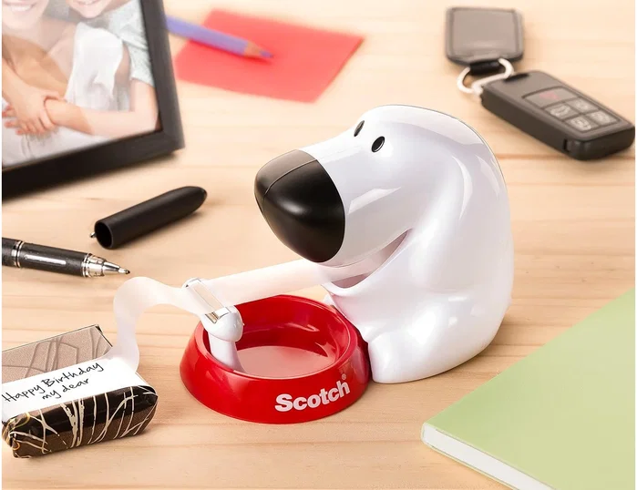 Scotch Portarrollos de Sobremesa Doggy con Cinta Magic