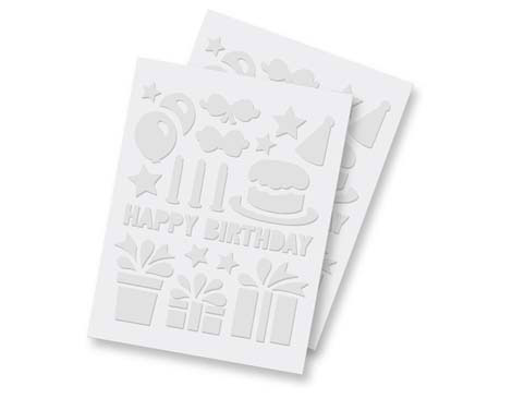 Scrapbook Adhesives by 3L Adhesivo espuma 3D formas de fiesta blanco 40u.
