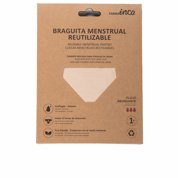 Inca Braguita Menstrual Nude con Encaje - Absorción Super para Flujo Intenso - Talla S - 1 Unidad Inca Braguita Menstrual Nude con Encaje - Absorción Super para Flujo Intenso - Talla S - 1 Unidad