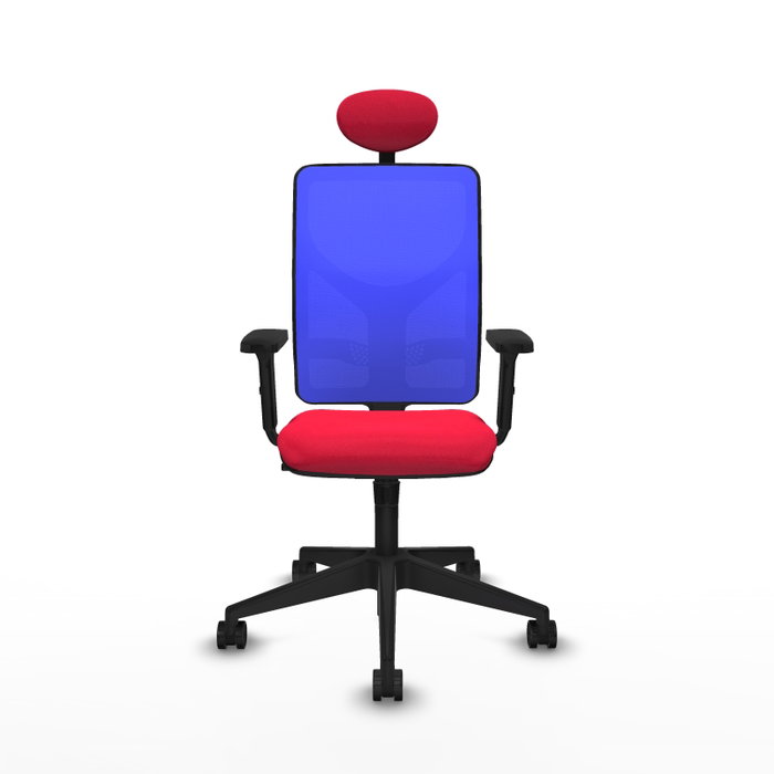 PIQUERAS Y CRESPO Silla de oficina Motilla con mecanismo Sincro, Rojo y Azul