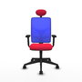 PIQUERAS Y CRESPO Silla de oficina Motilla con mecanismo Sincro, Rojo y Azul