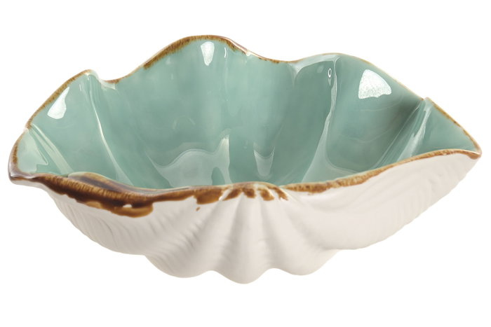 DKD Home Decor Hangzhou design 26a Centro Mesa Mediterraneo Turquesa Azul Gres 21 x 8 x 26 cm (2 Unidades)
