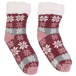 Sensly Calcetines Antideslizantes con Interior Sherpa para Pies Calientes y Suela Antideslizante