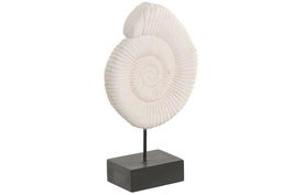 DKD Home Decor Hangzhou design 26b Decoración Mediterráneo Blanco 6.5 x 25 x 16 cm (2 Unidades) Cemento Metal Caracola