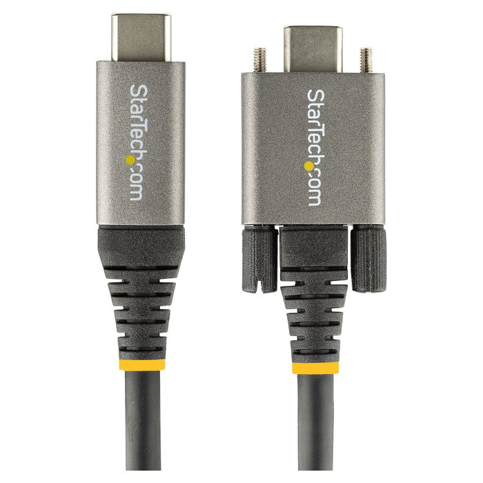 StarTech.com Cable USB-C de 1m con Tornillos de Fijación, 10Gbps, USB 3.2 Gen 2, 100W PD
