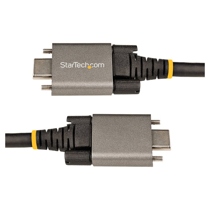 StarTech.com Cable USB-C de 1m con Tornillos de Fijación, 10Gbps, USB 3.2 Gen 2, 100W PD