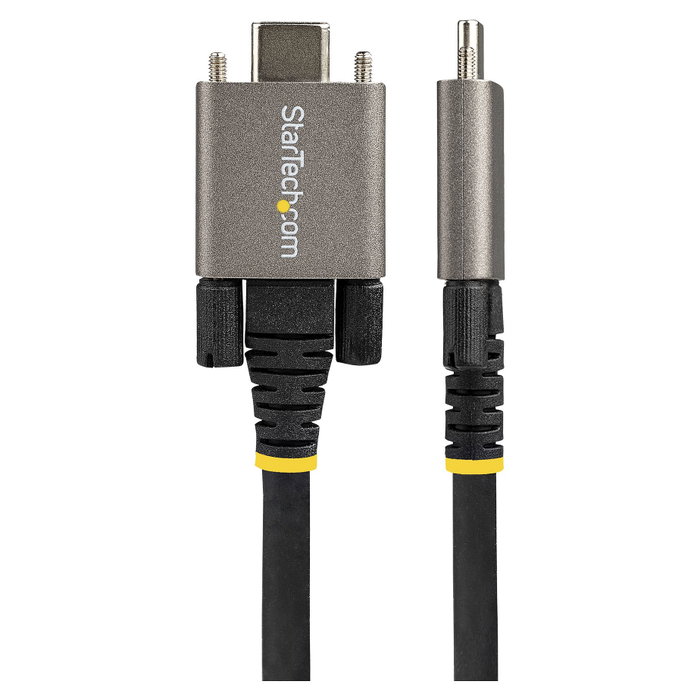 StarTech.com Cable USB-C de 1m con Tornillos de Fijación, 10Gbps, USB 3.2 Gen 2, 100W PD