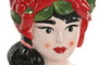 DKD Home Decor Macetero Cerámica Rojo 9 x 19 x 16 cm (2 Unidades)