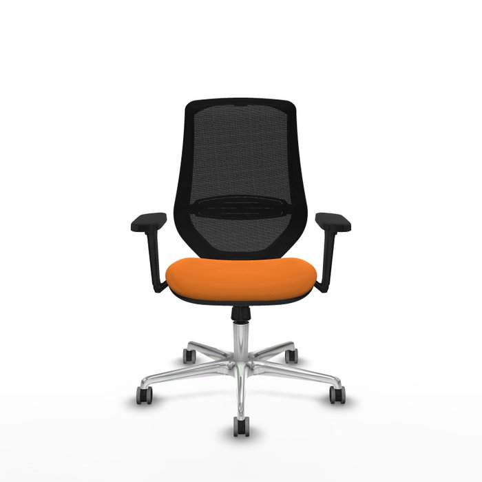 PIQUERAS Y CRESPO Silla de oficina Mardos con mecanismo Sincro, Naranja y Negro
