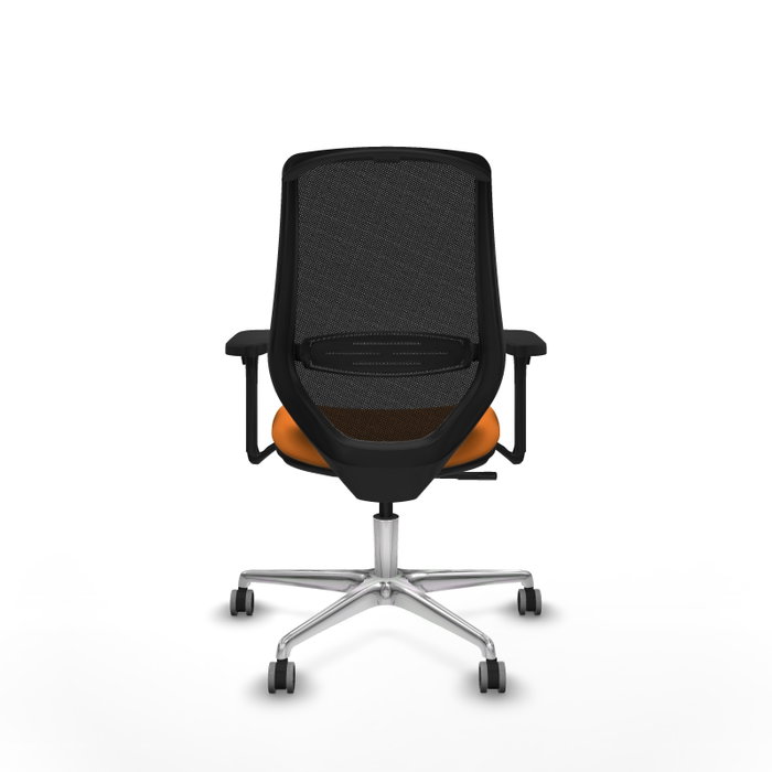 PIQUERAS Y CRESPO Silla de oficina Mardos con mecanismo Sincro, Naranja y Negro