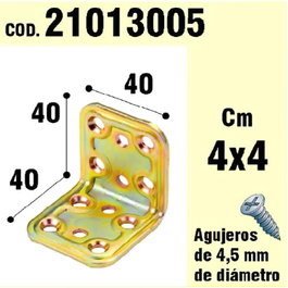 WOLFPACK LINEA PROFESIONAL Soporte Para Madera Ángulo 40x40x40 mm.