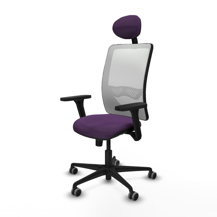 PIQUERAS Y CRESPO Silla de oficina Zulema Morada con Malla Blanca PIQUERAS Y CRESPO Silla de oficina Zulema Morada con Malla Blanca