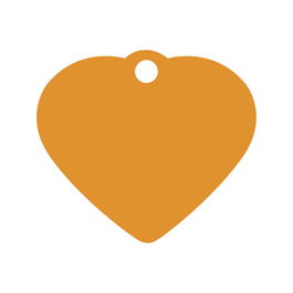 Placa identificativa para collar Imarc Heart Naranja
