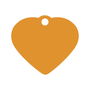 Placa identificativa para collar Imarc Heart Naranja