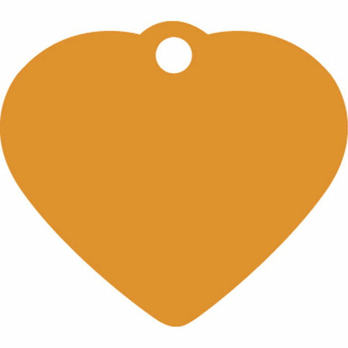 Placa identificativa para collar Imarc Heart Naranja